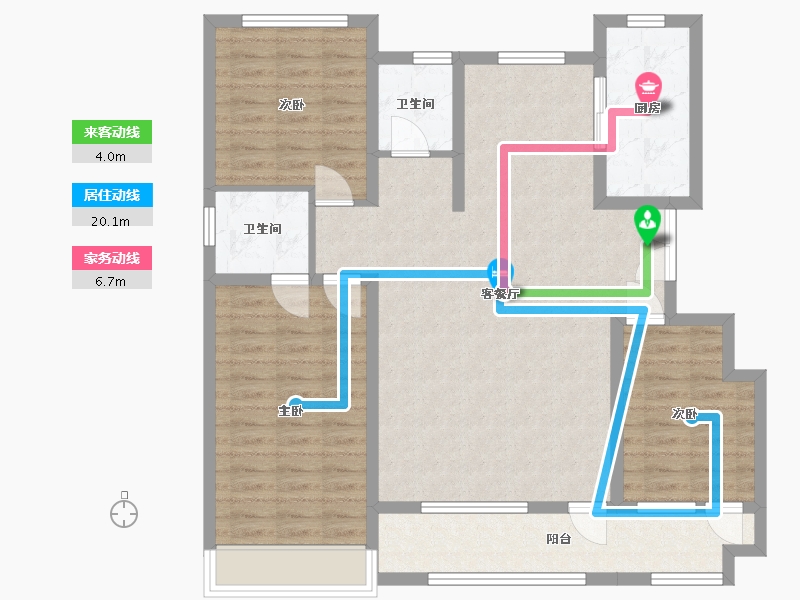 山东省-潍坊市-恒信 弥水春风-112.00-户型库-动静线