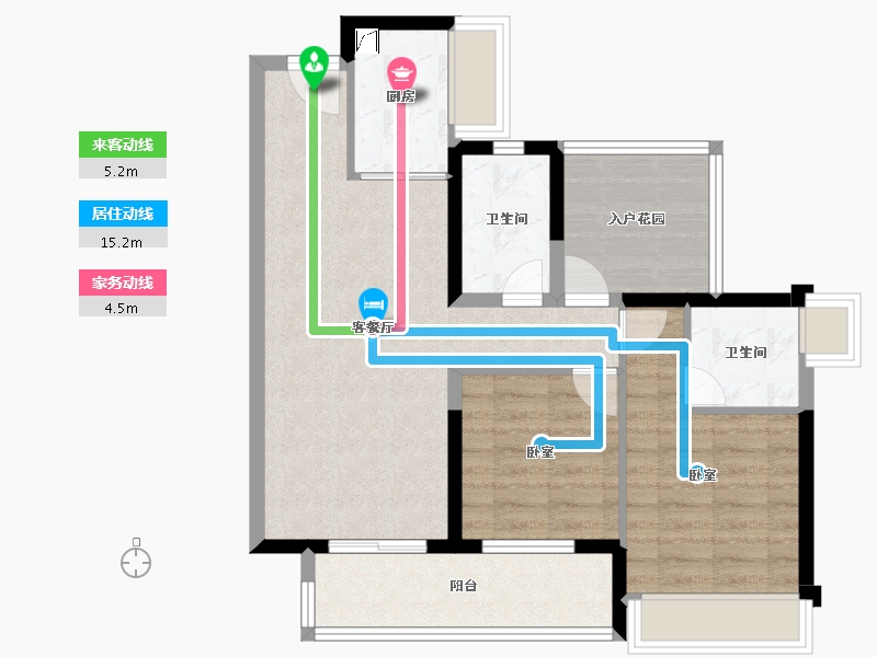 广东省-韶关市-保利中央公馆-72.50-户型库-动静线