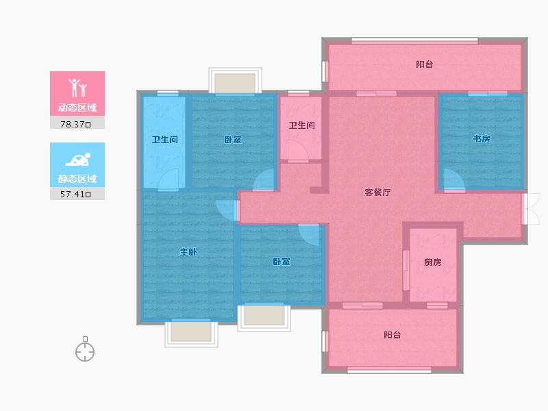 广西壮族自治区-百色市-登高中央公园-129.00-户型库-动静分区