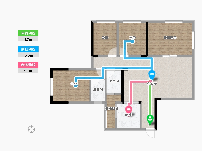 四川省-巴中市-云城书香美邸-99.80-户型库-动静线