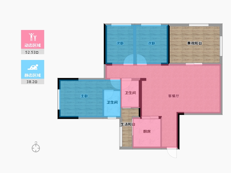 四川省-巴中市-云城书香美邸-99.80-户型库-动静分区