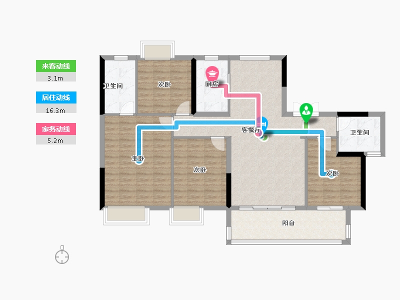 江西省-赣州市-嘉福·万达广场-114.40-户型库-动静线