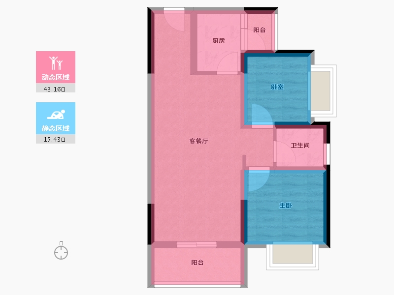 四川省-绵阳市-海珂花郡·南梁府-51.01-户型库-动静分区