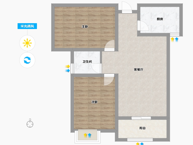 河南省-三门峡市-城明佳苑-72.22-户型库-采光通风