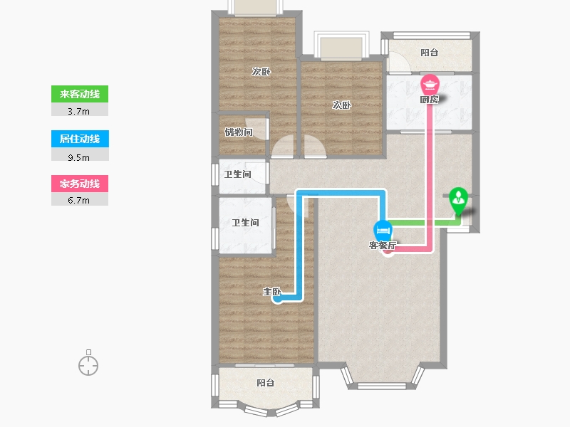 四川省-成都市-金地花园-东区-110.00-户型库-动静线