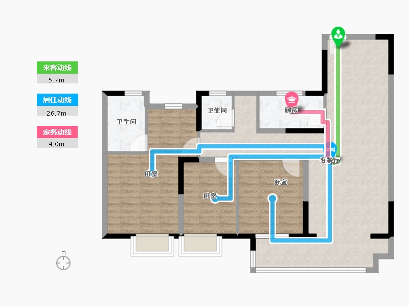 安徽省-蚌埠市-蚌埠淮上万达广场-100.00-户型库-动静线