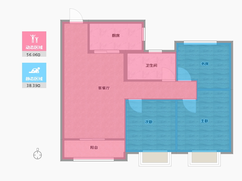 山东省-泰安市-福井福地-86.00-户型库-动静分区