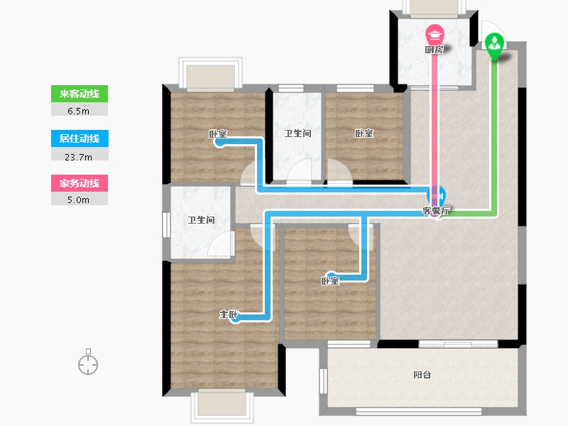 湖北省-黄石市-博悦府-103.85-户型库-动静线