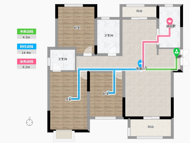 河南省-三门峡市-城明佳苑-116.80-户型库-动静线