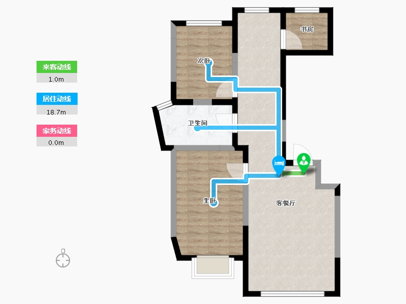 辽宁省-丹东市-学府御景-70.68-户型库-动静线