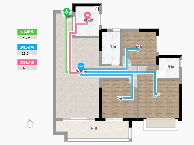 广东省-韶关市-保利大都会-90.49-户型库-动静线