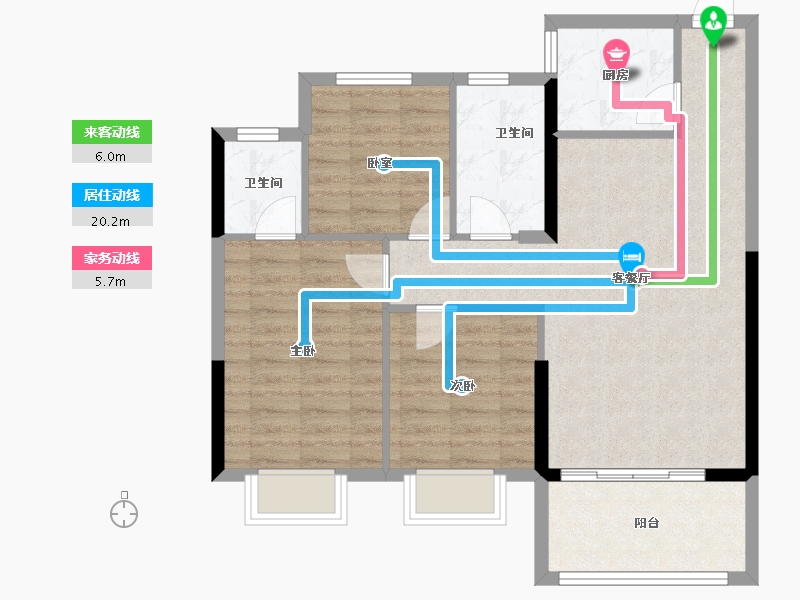 江西省-吉安市-桥南首府-79.83-户型库-动静线