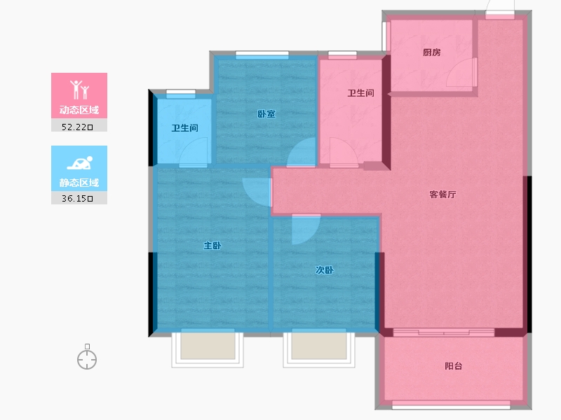 江西省-吉安市-桥南首府-79.83-户型库-动静分区