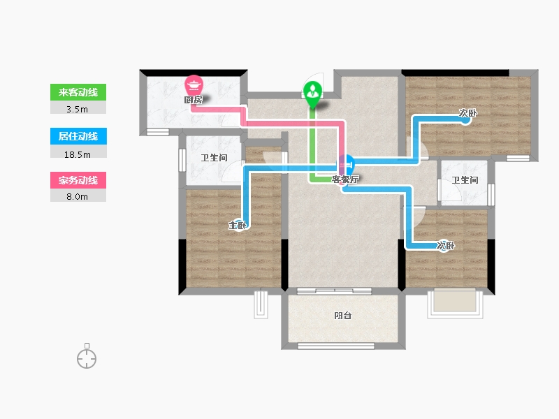 江西省-吉安市-桥南首府-87.20-户型库-动静线