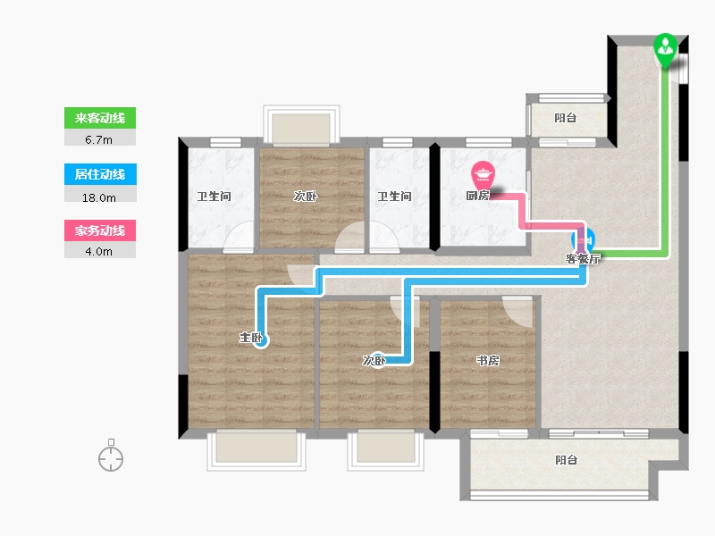 江西省-赣州市-龙湖润达天境-100.01-户型库-动静线