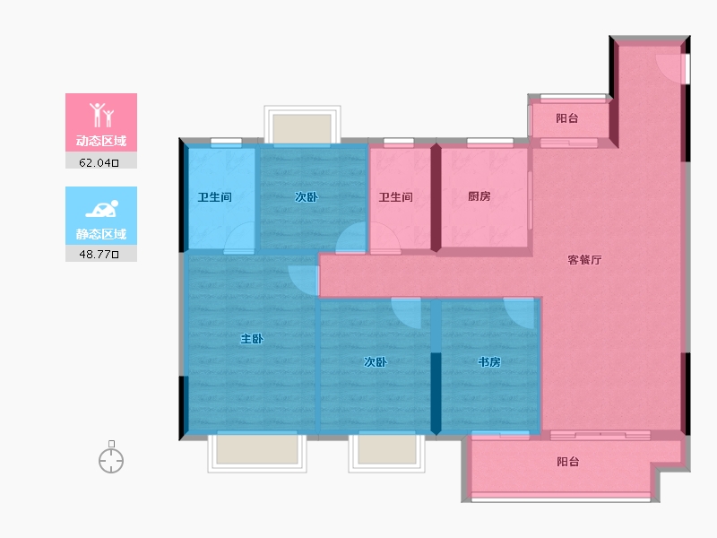 江西省-赣州市-龙湖润达天境-100.01-户型库-动静分区