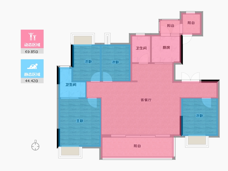 江西省-赣州市-嘉福·万达广场-104.00-户型库-动静分区