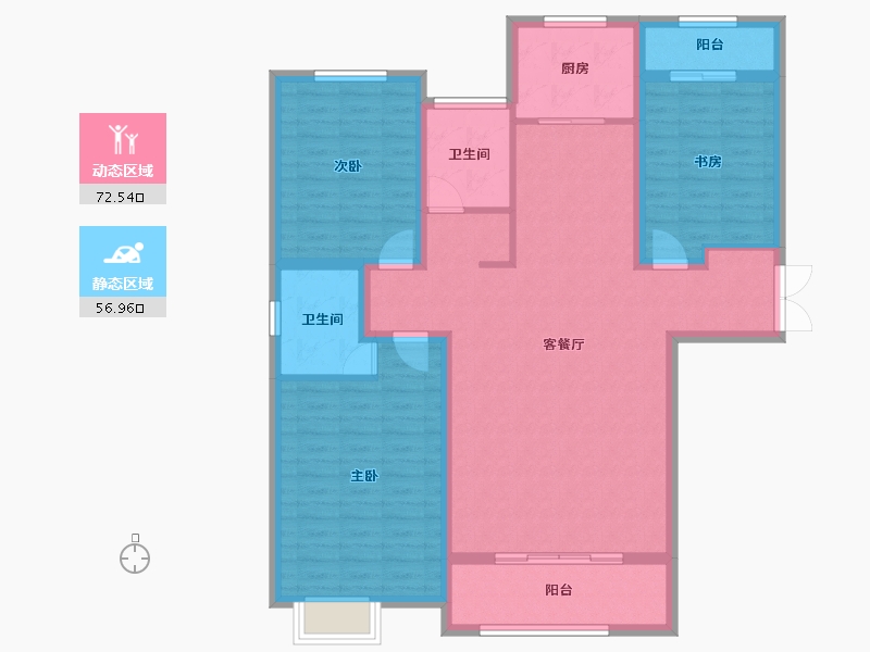 河南省-三门峡市-城明佳苑-116.80-户型库-动静分区