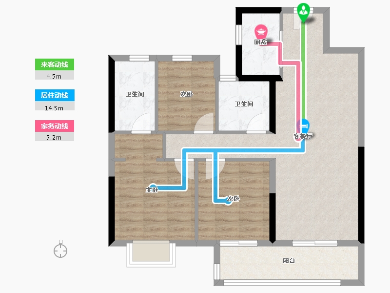 湖北省-宜昌市-融创学府壹号-80.39-户型库-动静线