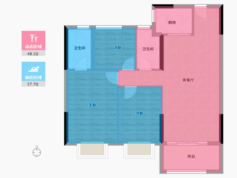 江西省-吉安市-尚城学府-77.39-户型库-动静分区