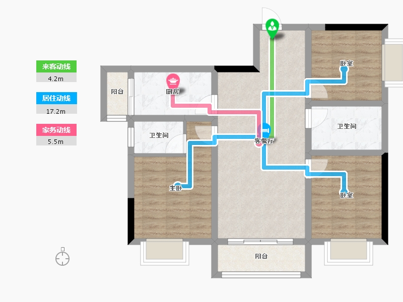 四川省-绵阳市-宏建·中心广场-77.98-户型库-动静线