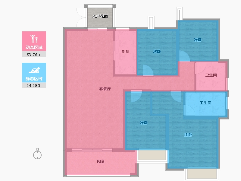 江西省-吉安市-滨江翡翠学府-109.67-户型库-动静分区