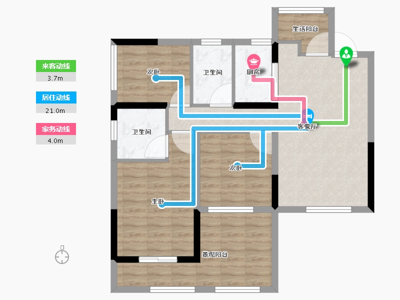 四川省-巴中市-云城书香美邸-79.79-户型库-动静线