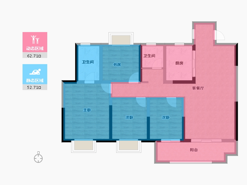 安徽省-蚌埠市-和顺国樾府-102.50-户型库-动静分区