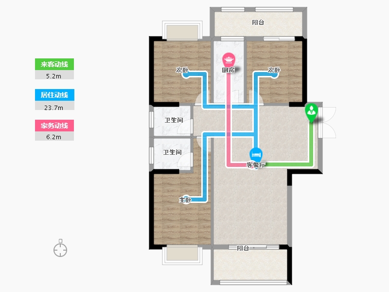 福建省-南平市-​顺成华府-98.58-户型库-动静线