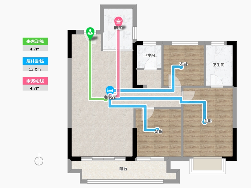 江西省-吉安市-浩城天樾-82.67-户型库-动静线