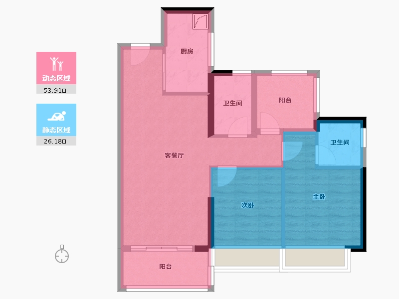 广东省-广州市-星瀚园-71.11-户型库-动静分区