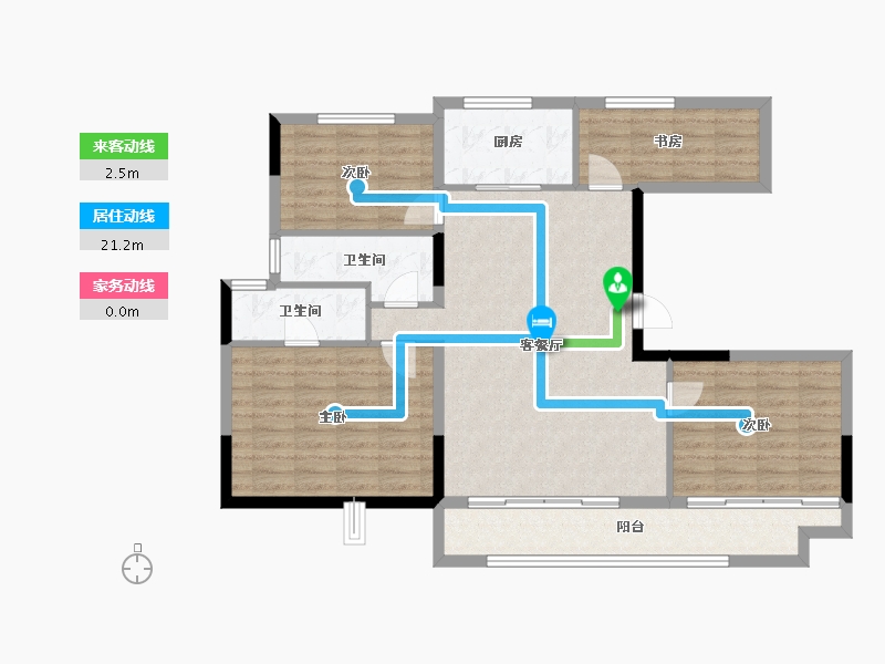 江西省-吉安市-永康未来城-105.18-户型库-动静线