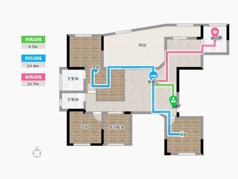 四川省-巴中市-云城书香美邸-143.10-户型库-动静线