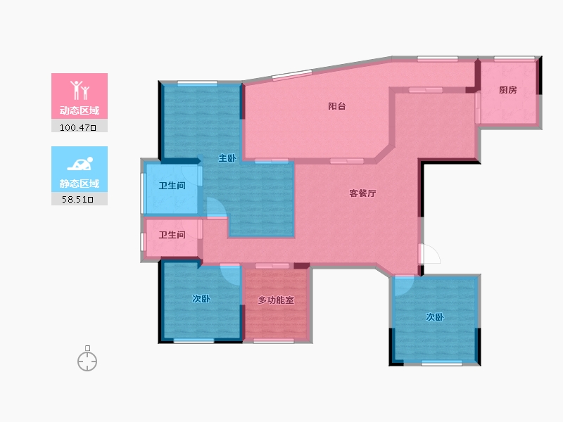 四川省-巴中市-云城书香美邸-143.10-户型库-动静分区