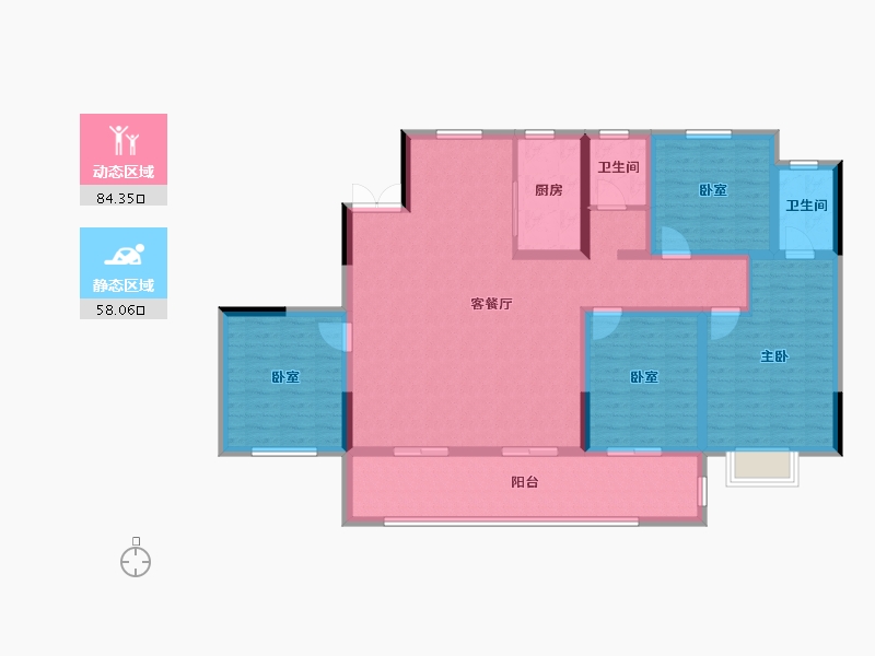 河南省-三门峡市-宇鑫卢州府-128.00-户型库-动静分区