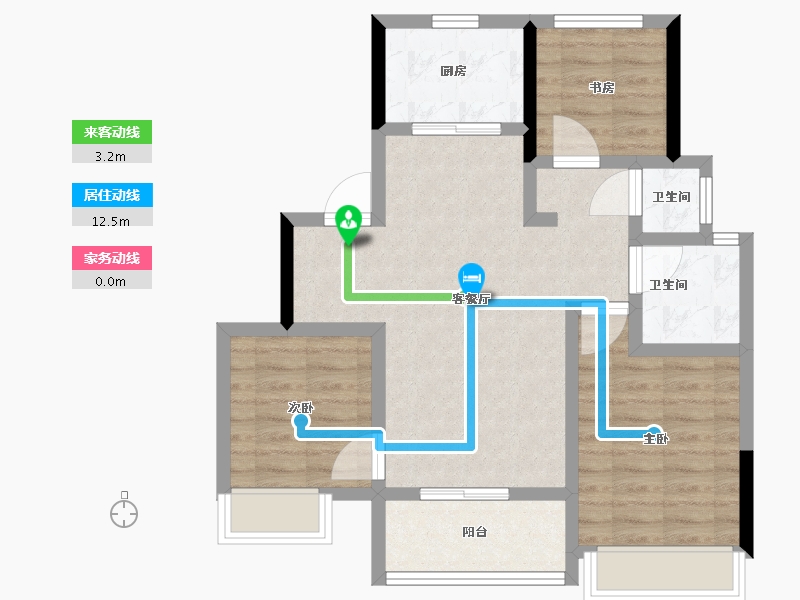 浙江省-衢州市-众安德信云之宸里-71.21-户型库-动静线