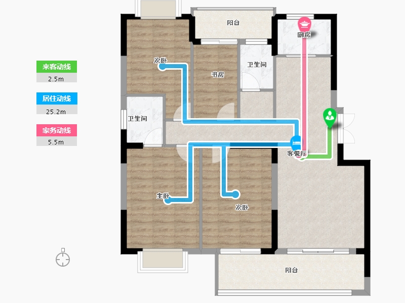 福建省-南平市-​顺成华府-107.57-户型库-动静线