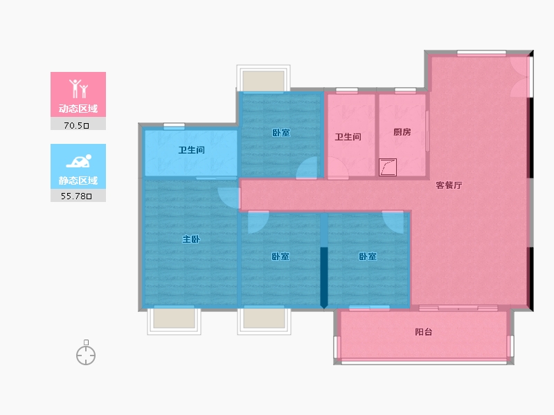 江西省-赣州市-嘉福·万达广场-115.19-户型库-动静分区