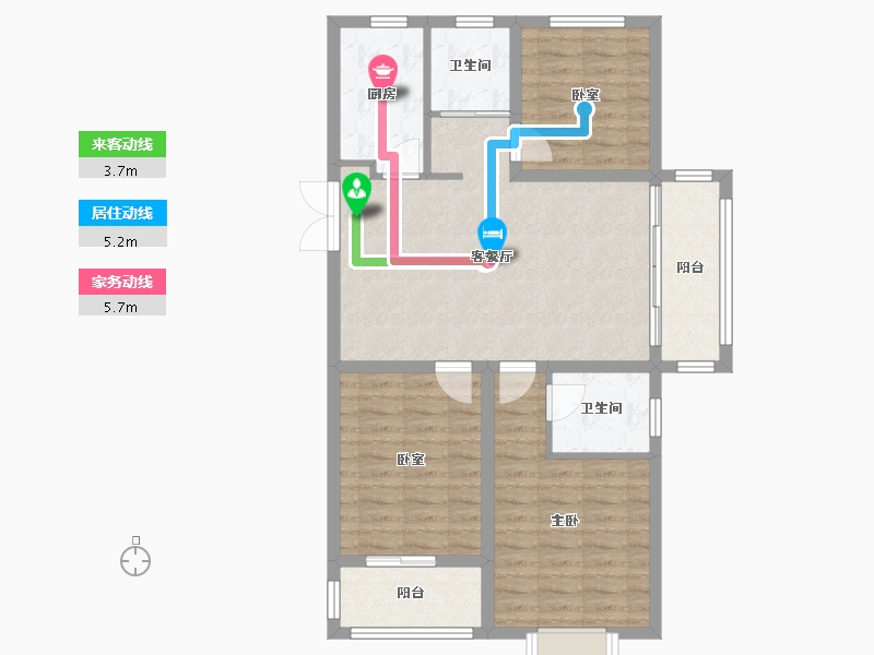 安徽省-蚌埠市-通成紫都顺苑-86.51-户型库-动静线