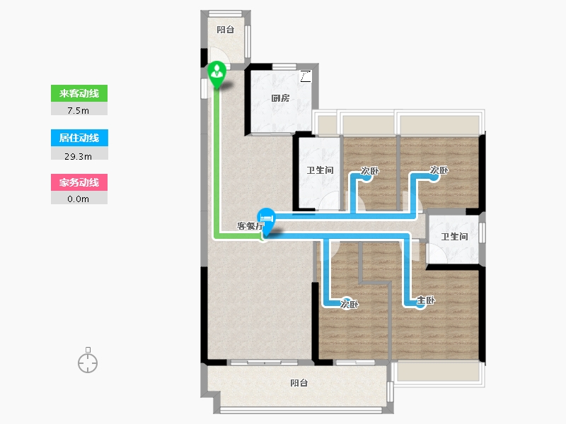 广东省-云浮市-美丽泷江-126.00-户型库-动静线