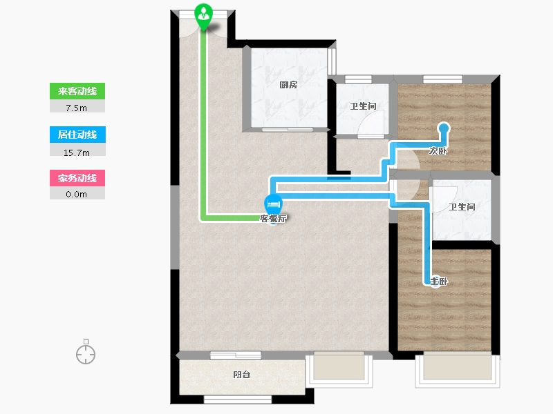 内蒙古自治区-呼和浩特市-内房投·东望-78.03-户型库-动静线