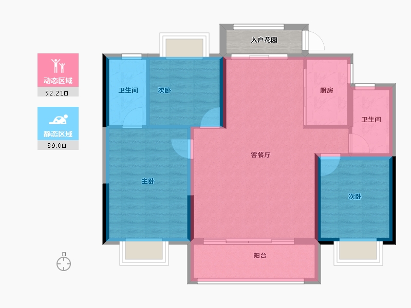 江西省-吉安市-尚城学府-85.62-户型库-动静分区