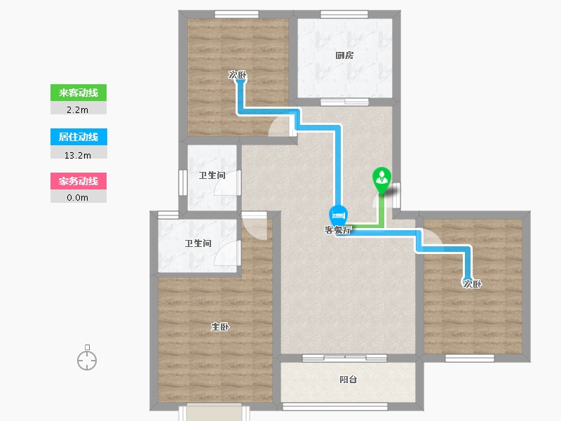 陕西省-榆林市-万居红山印-92.95-户型库-动静线