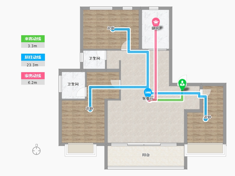 江苏省-徐州市-融创·壹号汇-112.01-户型库-动静线