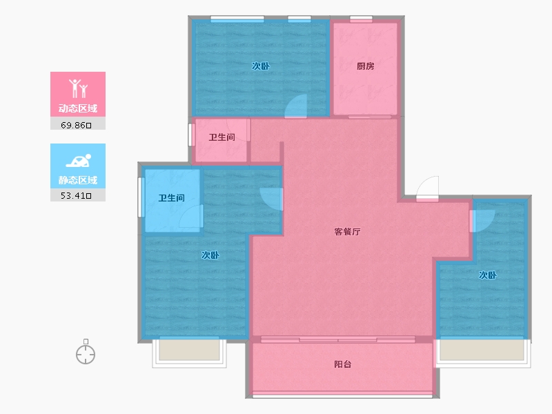 江苏省-徐州市-融创·壹号汇-112.01-户型库-动静分区