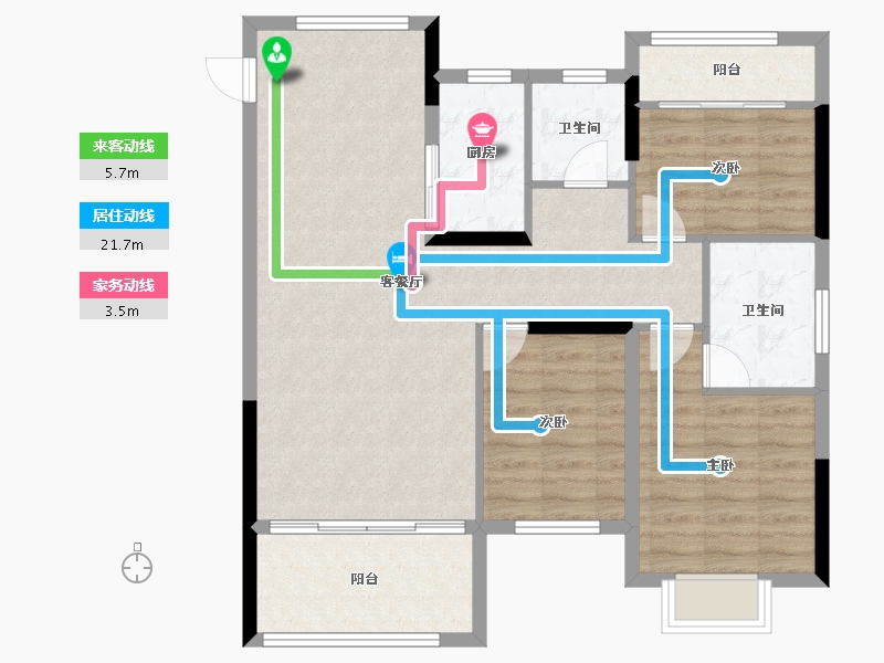 江西省-吉安市-桥南首府-91.31-户型库-动静线