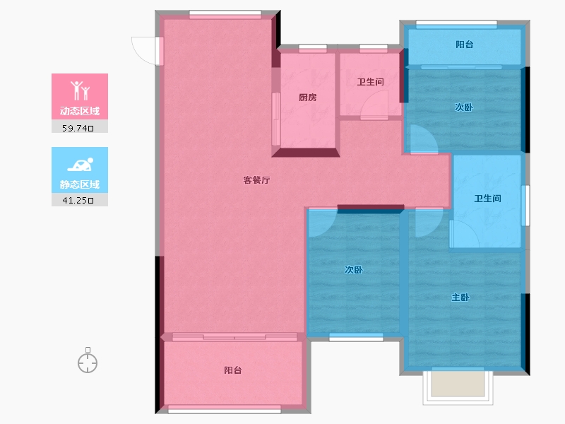 江西省-吉安市-桥南首府-91.31-户型库-动静分区