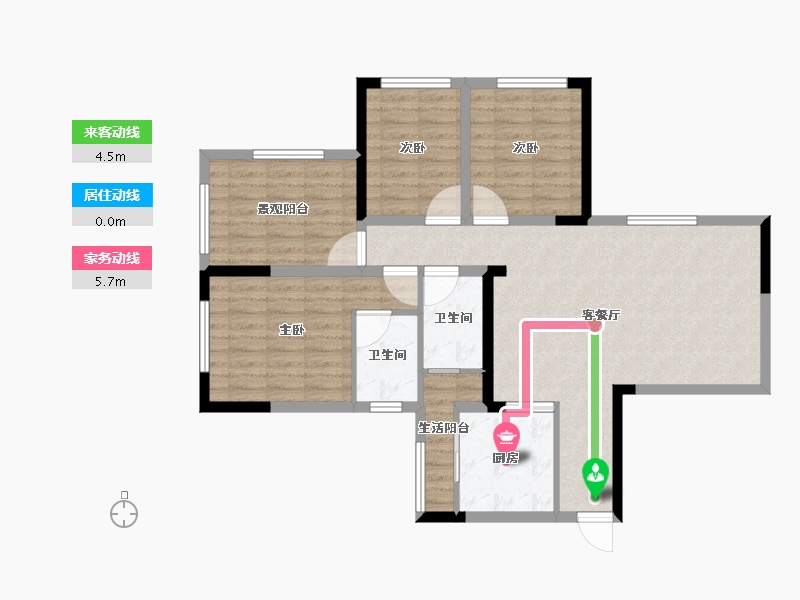 四川省-巴中市-云城书香美邸-95.11-户型库-动静线