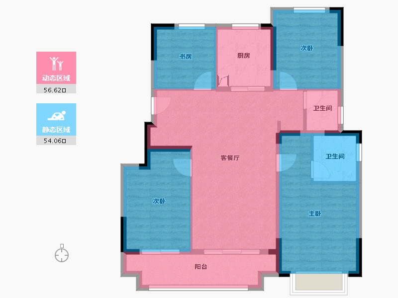 浙江省-台州市-华鸿美的美宸园-108.00-户型库-动静分区