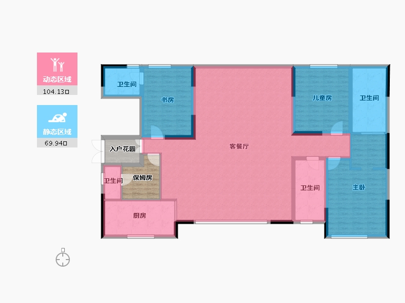 海南省-海口市-​佳元江畔锦御-168.28-户型库-动静分区